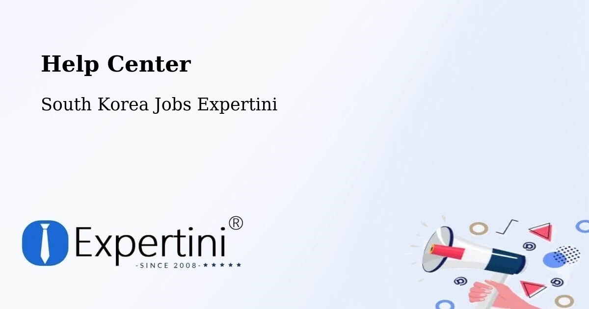 Help Center – Busan - South Korea Jobs Expertini